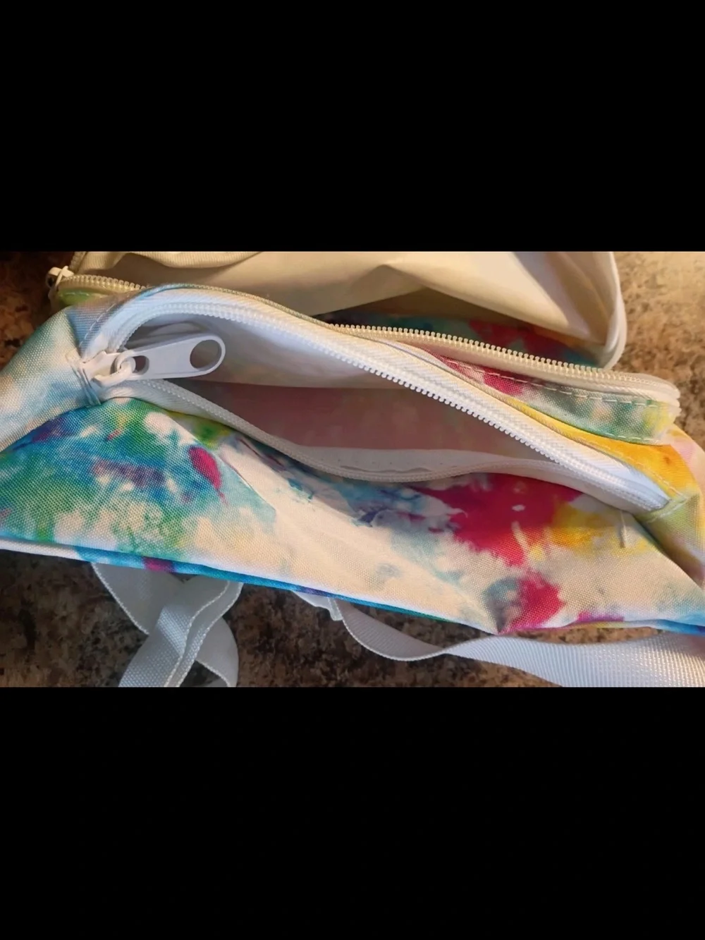 Dickies Belt Bag Fanny Pack White Tie Dye Canvas NICE condition